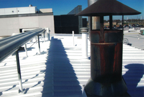 Another photo of the food processing business' roof.